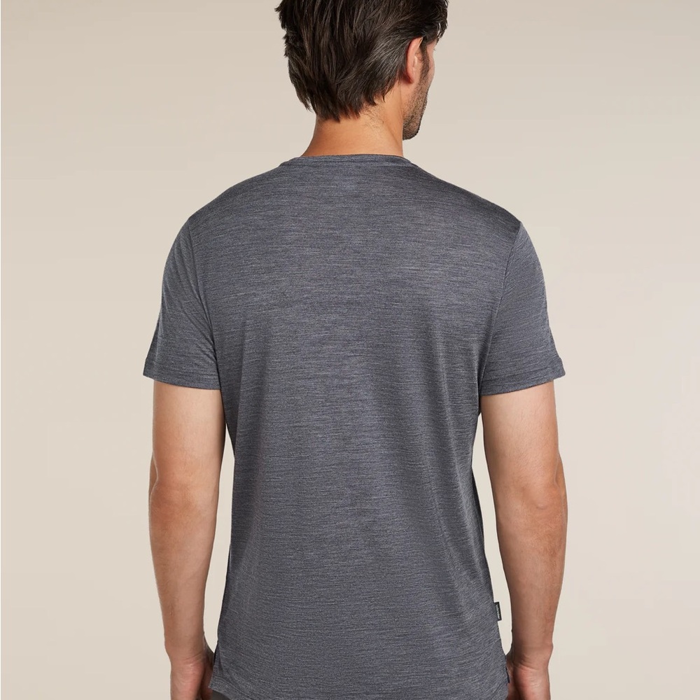 Icebreaker Classic Crew Neck Men's T‑Shirt in Heather Gray - Picture 4 of 9